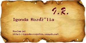 Igonda Rozália névjegykártya